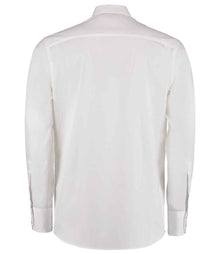 Kustom Kit Premium Long Sleeve Tailored Oxford Shirt K188 - K188 White Back