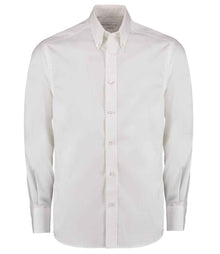 Kustom Kit Premium Long Sleeve Tailored Oxford Shirt K188 - White