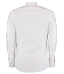 Kustom Kit Long Sleeve Slim Fit Business Shirt K192 - K192 White Back