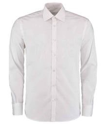 Kustom Kit Long Sleeve Slim Fit Business Shirt K192 - White