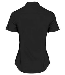 Kustom Kit Ladies Short Sleeve Tailored Poplin Shirt K241 - K241 Black Back