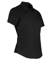 Kustom Kit Ladies Short Sleeve Tailored Poplin Shirt K241 - K241 Black Side
