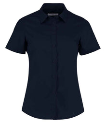 Kustom Kit Ladies Short Sleeve Tailored Poplin Shirt K241 - Dark Navy