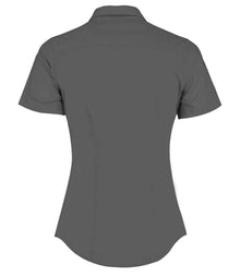 Kustom Kit Ladies Short Sleeve Tailored Poplin Shirt K241 - K241 Graphite Grey Back