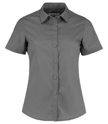 Kustom Kit Ladies Short Sleeve Tailored Poplin Shirt K241 - Graphite Grey