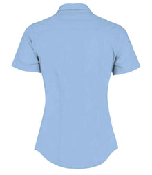 Kustom Kit Ladies Short Sleeve Tailored Poplin Shirt K241 - K241 Light Blue Back