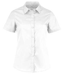 Kustom Kit Ladies Short Sleeve Tailored Poplin Shirt K241 - White