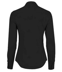 Kustom Kit Ladies Long Sleeve Tailored Poplin Shirt K242 - K242 Black Back