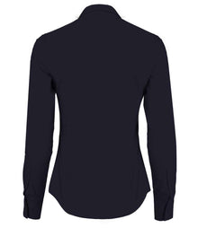 Kustom Kit Ladies Long Sleeve Tailored Poplin Shirt K242 - K242 Dark Navy Back