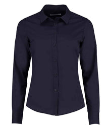 Kustom Kit Ladies Long Sleeve Tailored Poplin Shirt K242 - Dark Navy