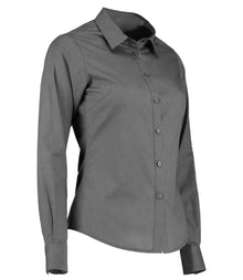 Kustom Kit Ladies Long Sleeve Tailored Poplin Shirt K242 - K242 Graphite Grey Side