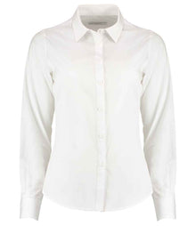 Kustom Kit Ladies Long Sleeve Tailored Poplin Shirt K242 - White