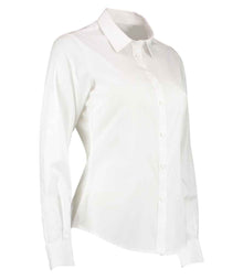 Kustom Kit Ladies Long Sleeve Tailored Poplin Shirt K242 - K242 White Side