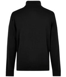 Kustom Kit Regular Fit Arundel 1/4 Zip Sweater K254 - K254 Black Back