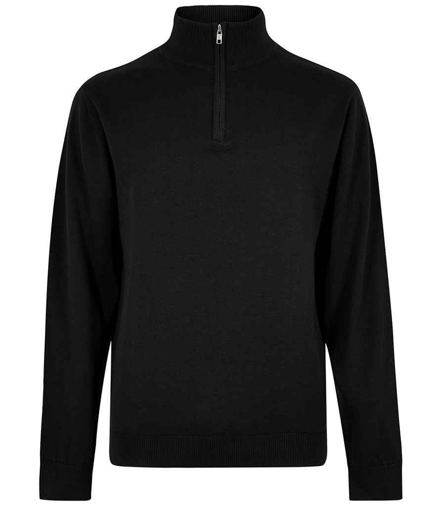 Kustom Kit Regular Fit Arundel 1/4 Zip Sweater K254 - Black
