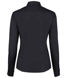 Kustom Kit Ladies Long Sleeve Tailored Mandarin Collar Shirt K261 - K261 Black Back