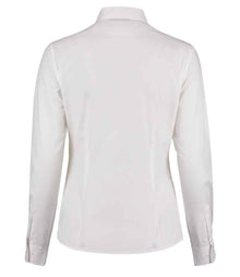 Kustom Kit Ladies Long Sleeve Tailored Mandarin Collar Shirt K261 - K261 White Back