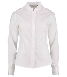 Kustom Kit Ladies Long Sleeve Tailored Mandarin Collar Shirt K261 - White