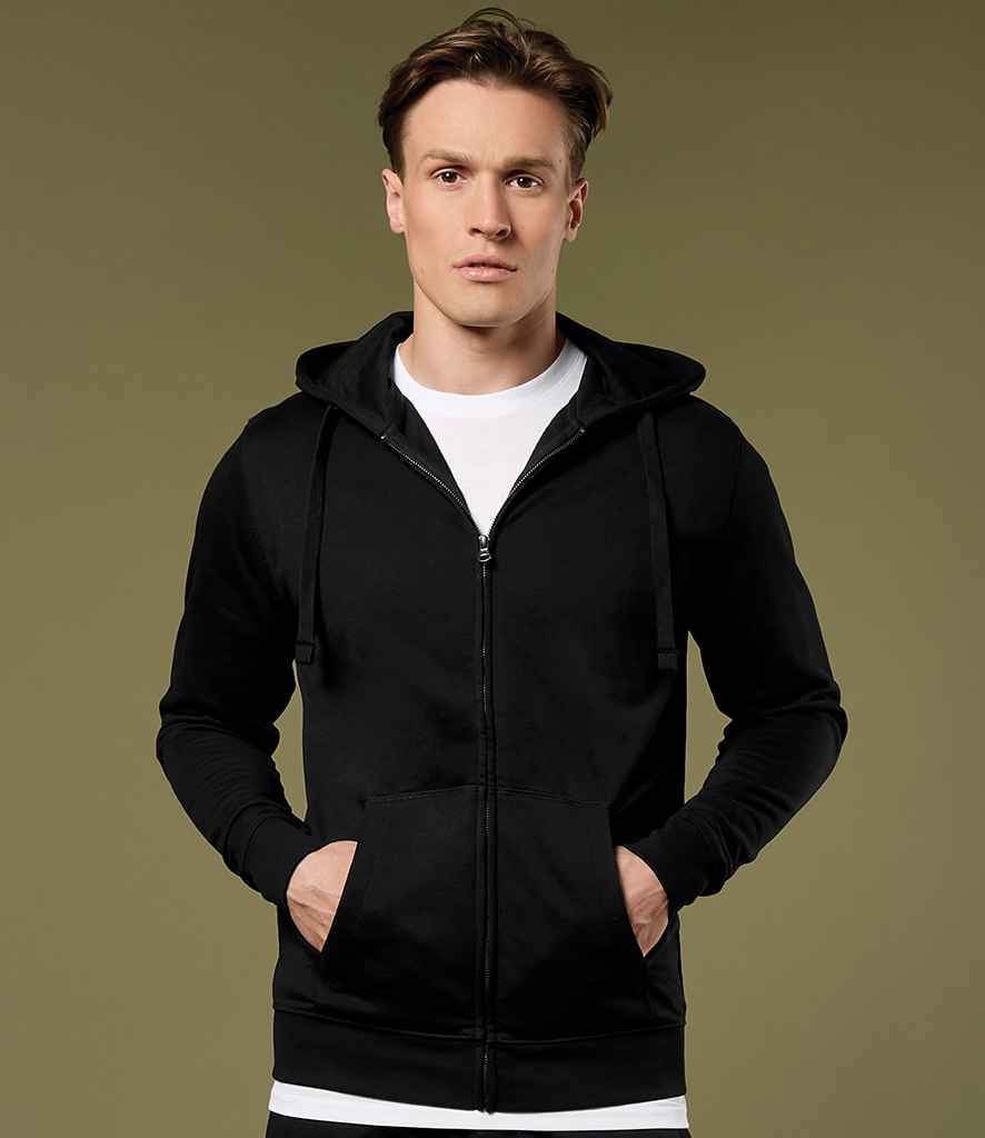 Kustom Kit Klassic Zip Hooded Sweatshirt K303 - K303 Black Model