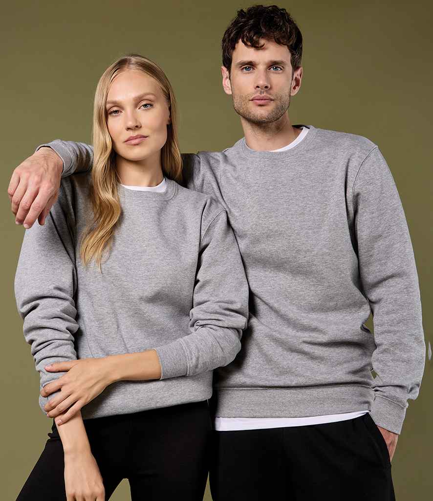 Kustom Kit Regular Fit Sweatshirt K332 - K332 Heather Grey Model