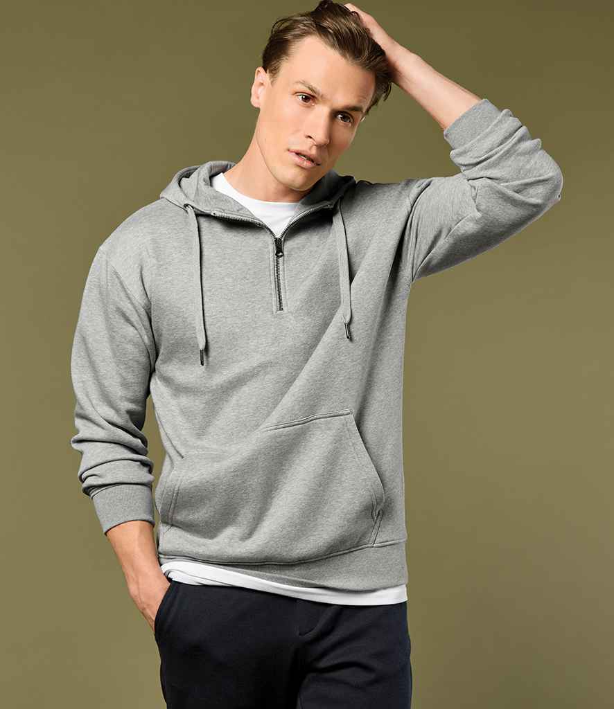 Kustom Kit 1/4 Zip Hoodie K336 - K336 Heather Grey Model