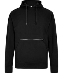 Kustom Kit Regular Fit Piqué Zipped Pocket Hoodie K338 - Black