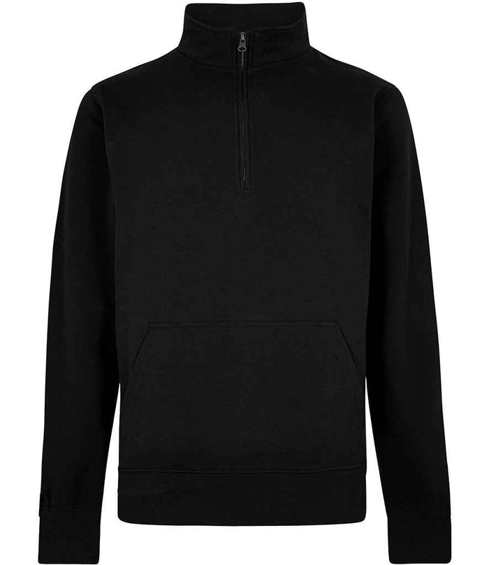 Kustom Kit Regular Fit 1/4 Zip Piqué Sweatshirt K339 - Black