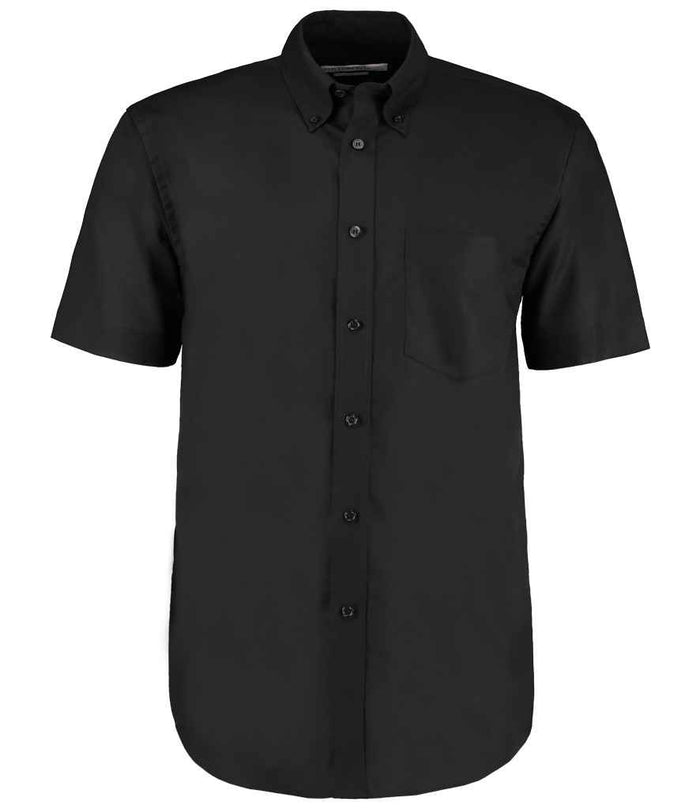 Kustom Kit Short Sleeve Classic Fit Workwear Oxford Shirt K350 - Black