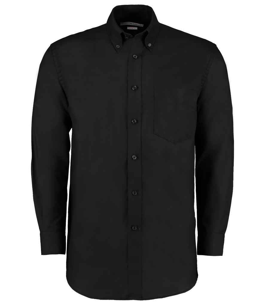Kustom Kit Long Sleeve Classic Fit Workwear Oxford Shirt K351 - Black