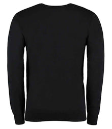 Kustom Kit Arundel Cotton Acrylic V Neck Sweater K352 - K352 Black Back