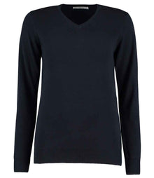 Kustom Kit Ladies Arundel Cotton Acrylic V Neck Sweater K353 - Navy