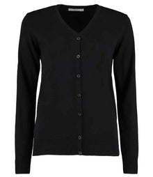 Kustom Kit Ladies Arundel Cotton Acrylic V Neck Cardigan K354 - Black
