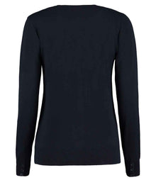 Kustom Kit Ladies Arundel Cotton Acrylic V Neck Cardigan K354 - K354 Navy Back