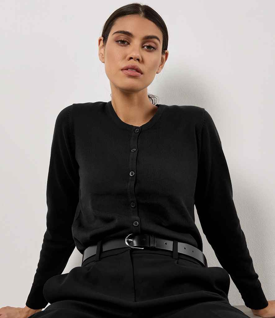 Kustom Kit Ladies Arundel Round Neck Cardigan K355 - K355 Black Model