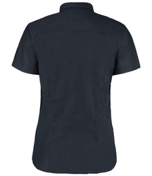 Kustom Kit Ladies Short Sleeve Tailored Workwear Oxford Shirt K360 - K360 French Navy Back