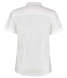 Kustom Kit Ladies Short Sleeve Tailored Workwear Oxford Shirt K360 - K360 White Back