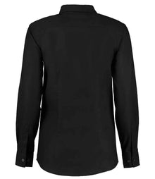 Kustom Kit Ladies Long Sleeve Tailored Workwear Oxford Shirt K361 - K361 Black Back