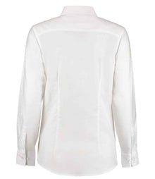Kustom Kit Ladies Long Sleeve Tailored Workwear Oxford Shirt K361 - K361 White Back
