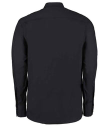Kustom Kit Long Sleeve Tailored City Business Shirt K386 - K386 Black Back