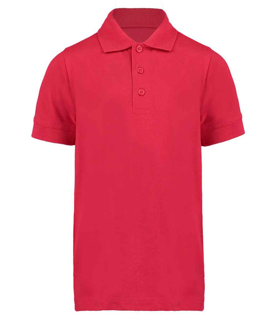 Kustom Kit Kids Klassic Poly/Cotton Piqué Polo Shirt K406 - Red
