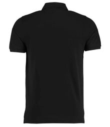 Kustom Kit Klassic Heavy Slim Fit Piqué Polo Shirt K408 - K408 Black Back
