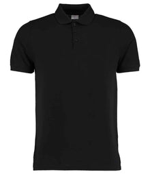 Kustom Kit Klassic Heavy Slim Fit Piqué Polo Shirt K408 - Black