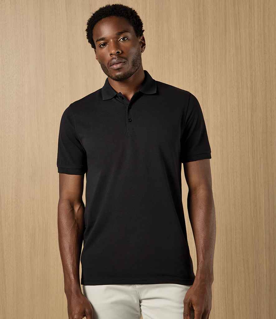 Kustom Kit Klassic Heavy Slim Fit Piqué Polo Shirt K408 - K408 Black Model