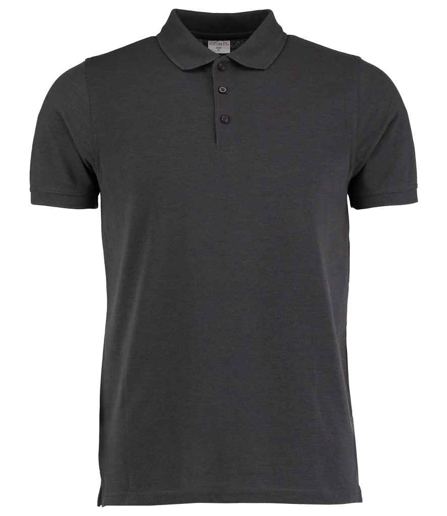 Kustom Kit Klassic Heavy Slim Fit Piqué Polo Shirt K408 - Graphite Grey