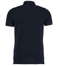 Kustom Kit Klassic Heavy Slim Fit Piqué Polo Shirt K408 - K408 Navy Back