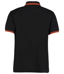 Kustom Kit Contrast Tipped Poly/Cotton Piqué Polo Shirt K409 - K409 Black/Orange Back