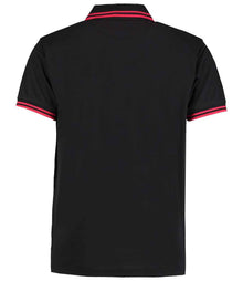 Kustom Kit Contrast Tipped Poly/Cotton Piqué Polo Shirt K409 - K409 Black/Red Back