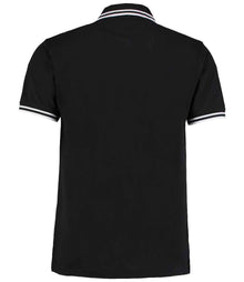 Kustom Kit Contrast Tipped Poly/Cotton Piqué Polo Shirt K409 - K409 Black/White Back