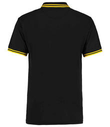 Kustom Kit Contrast Tipped Poly/Cotton Piqué Polo Shirt K409 - K409 Black/Yellow Back