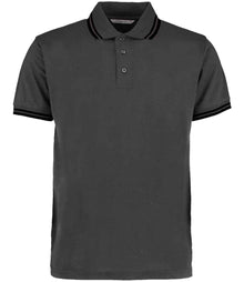 Kustom Kit Contrast Tipped Poly/Cotton Piqué Polo Shirt K409 - Charcoal/Black